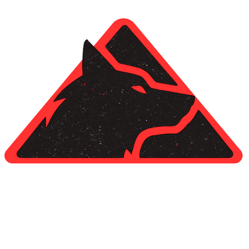 Iron Den Overland logo with wolf pack design representing all aluminum slide in truck campers for overlanding and off grid use